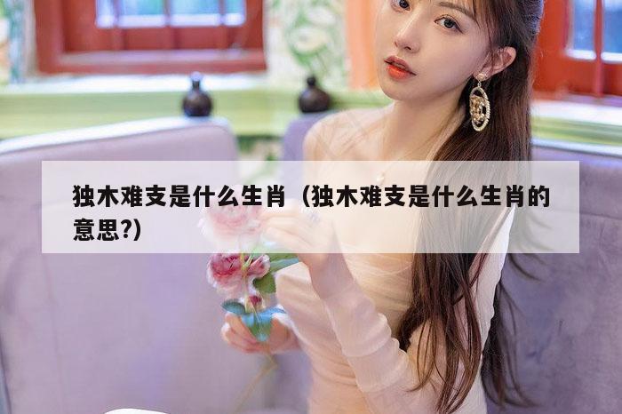 独木难支是什么生肖（独木难支是什么生肖的意思?）